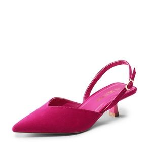 Dream Pairs Fuchsia Slingback Heels